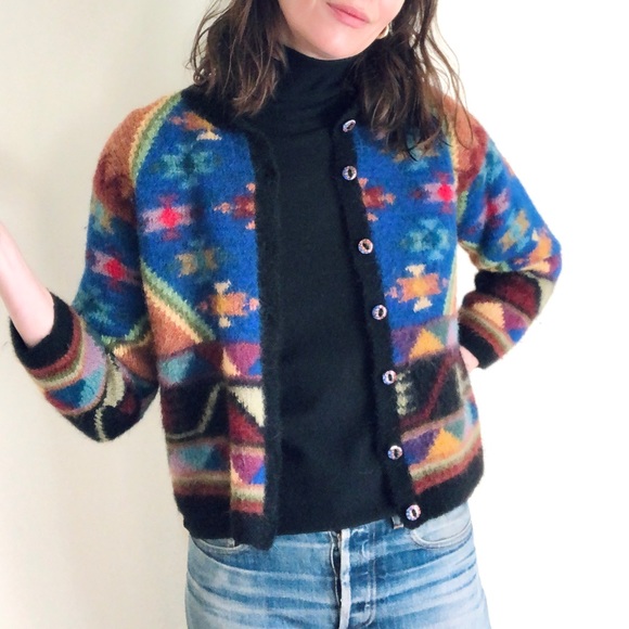 100% alpaca vibrant cardigan - Picture 14 of 16